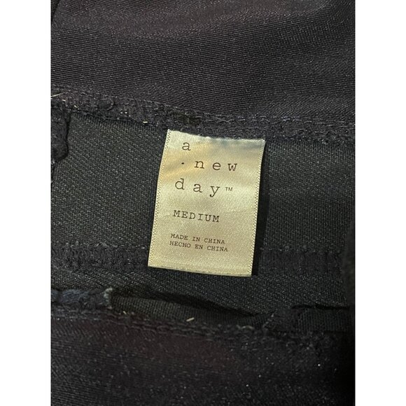 a new day jegging leggings solid blue back pockets cotton blend size medium READ - Picture 4 of 8